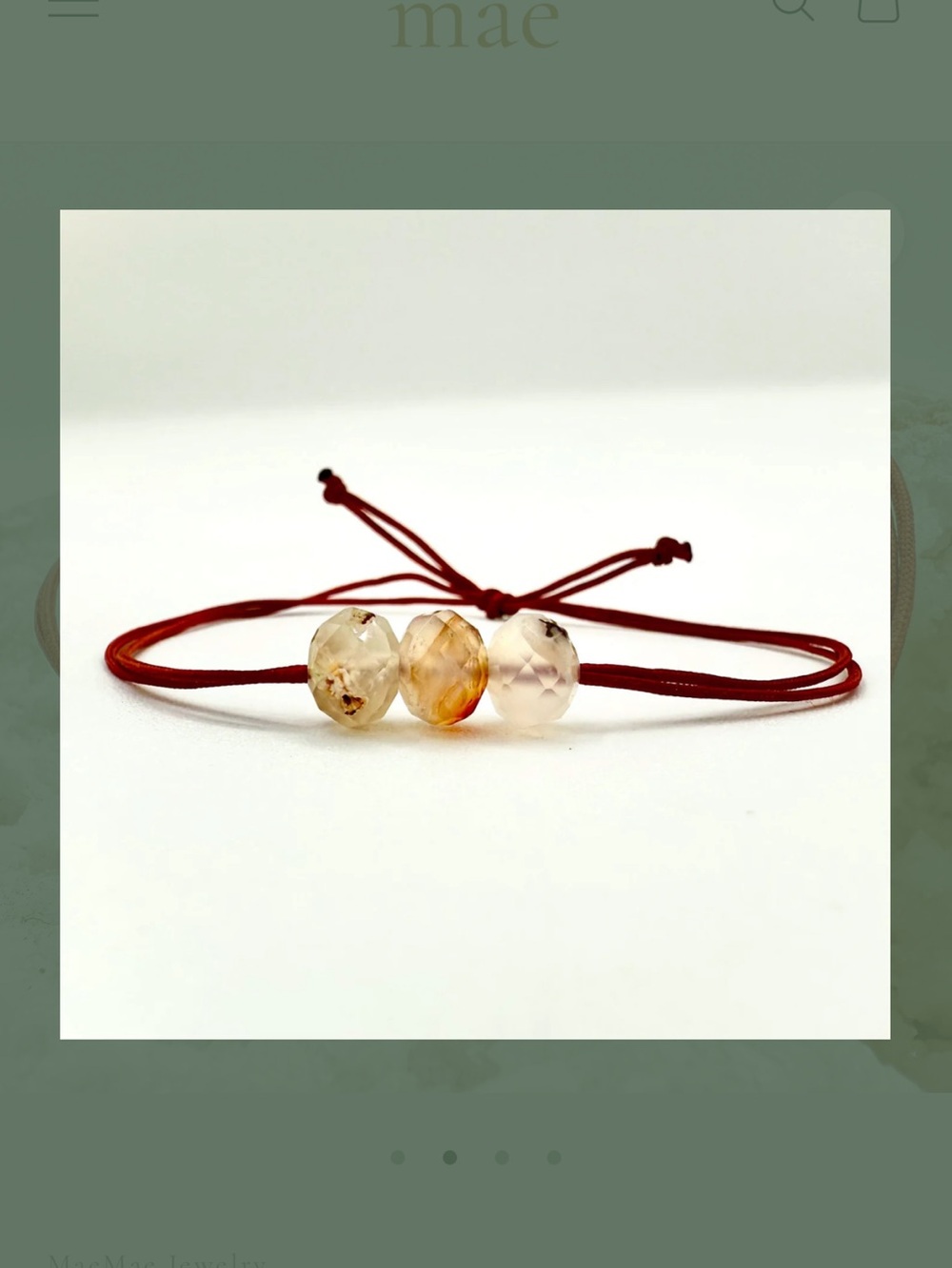 MaeMae I Am Manifesting My Best Life - Flower Agate Bracelet